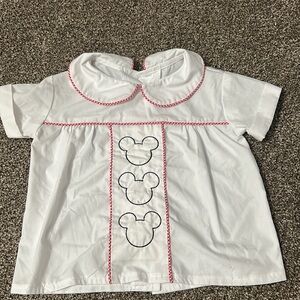 White Kids Shirt with Red Trim